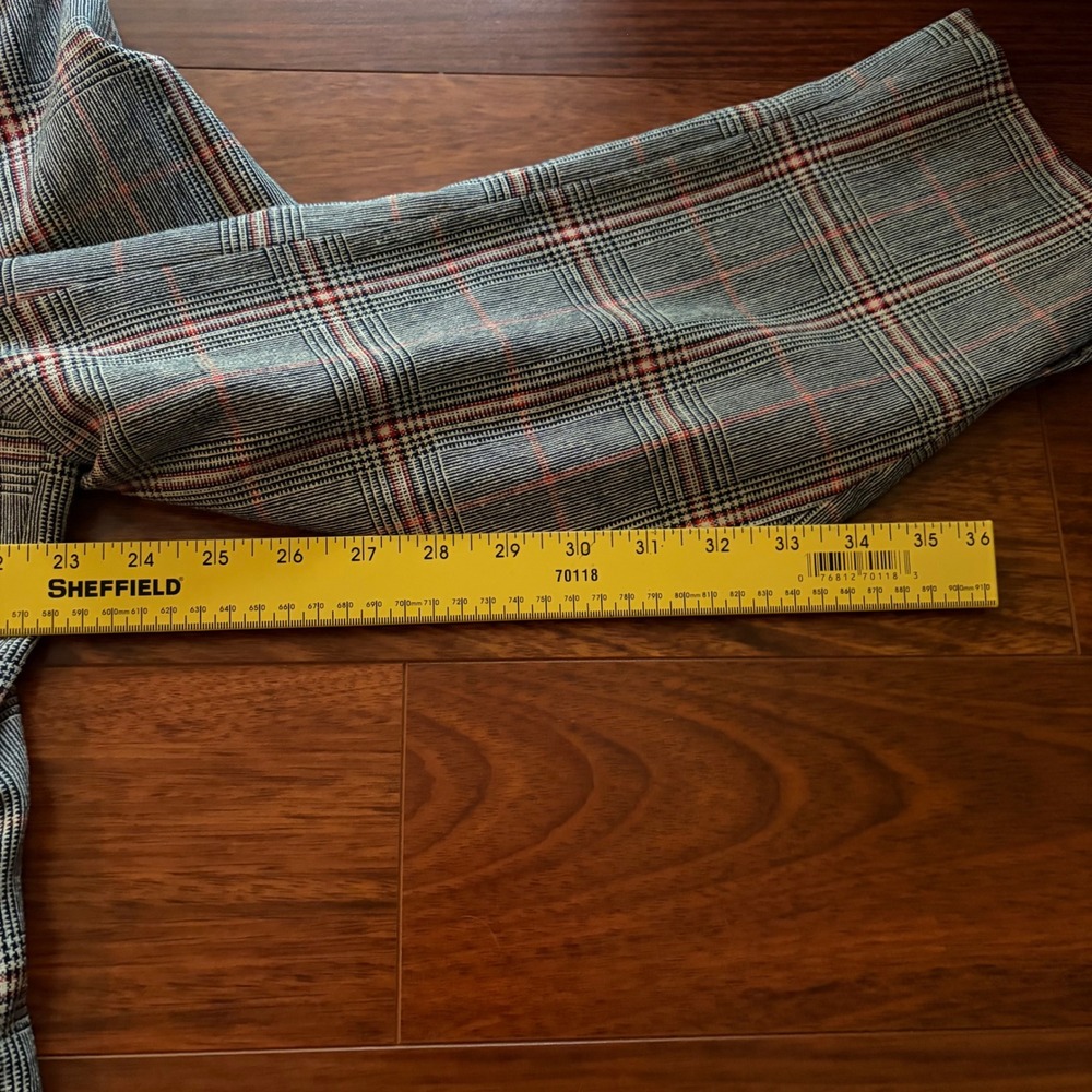Saks Fifth Avenue Union Made Vintage Plaid Blazer Sport Coat Grey Red Glen Check - Picture 6 of 8